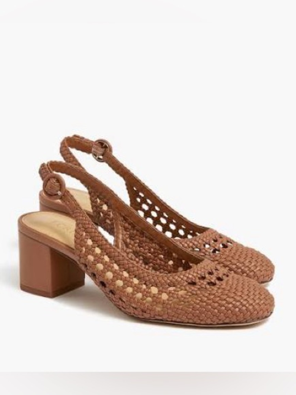 J. Crew Woven Slingback Heels